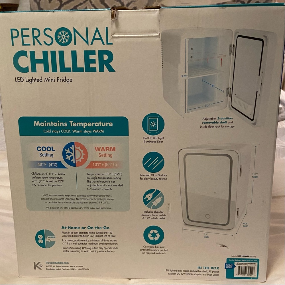 Personal Chiller LED Lighted Mini Fridge - Picture 5 of 9